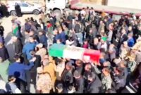 تشییع وتدفین شهید گمنام در روستای خیج شاهرود