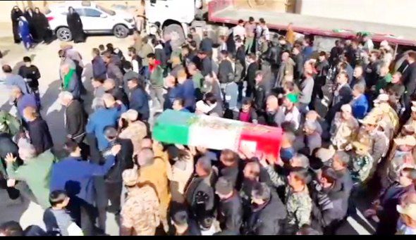 تشییع وتدفین شهید گمنام در روستای خیج شاهرود